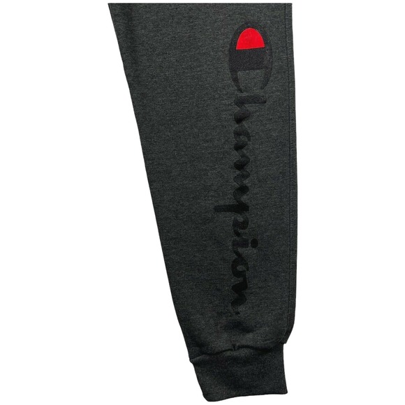 Champion Mens Fleece Jogger Pants Size L (32x31") Gray-Multi Graphic Tapered Leg - Picture 6 of 9